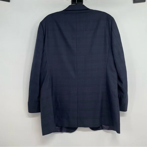 Brooks Brothers 1818 Fitzgerald Saxxon Sport Coat Men’s 45R Blue Plaid Wool
